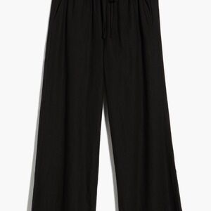 Caslon Black Wide-Leg Drawstring Pants